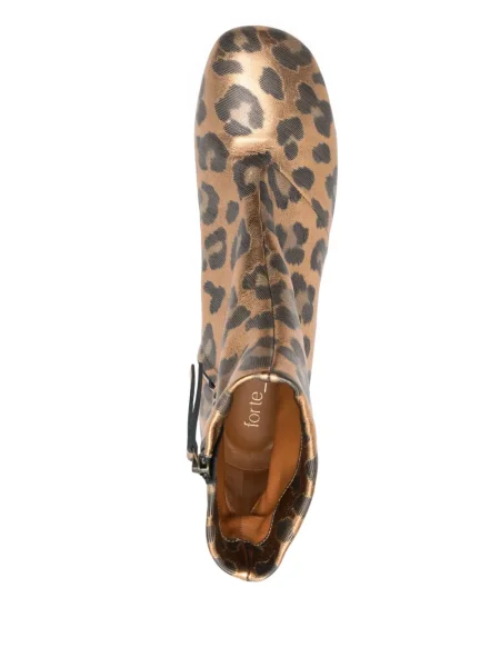 Botine Forte_forte cu imagine cu model leopard maro