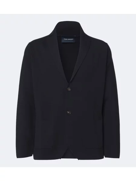 Sacou Thom Sweeney de lână albastru