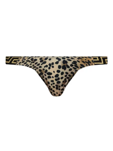 Bikini Versace cu imagine cu model leopard negru