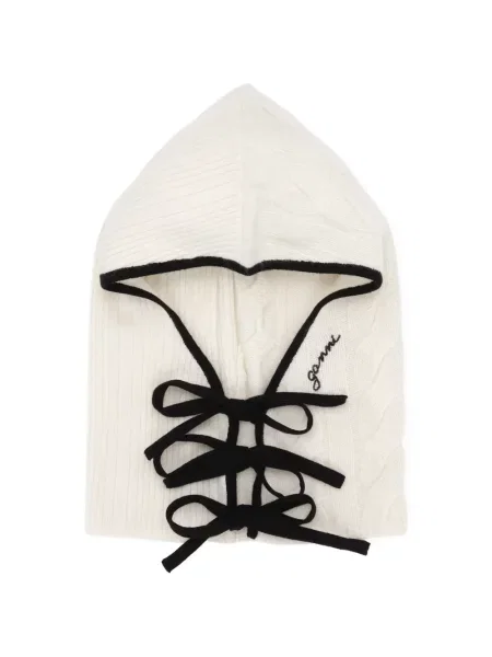 Căciulă Ganni tricotate alb