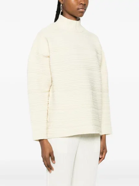 Pulover Pleats Please Issey Miyake plisat galben