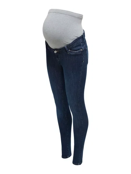 Only Maternity Jeans OLMPower albastru denim / amestecat gri