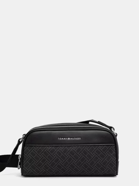 Geantă crossover Tommy Hilfiger Th Flag Monogram Camera Bag negru