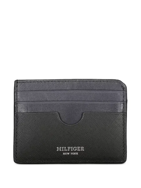 Bőr pénztárca Tommy Hilfiger fekete