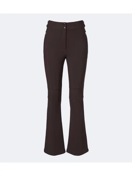 Pantaloni de schi Yves Salomon evazate maro
