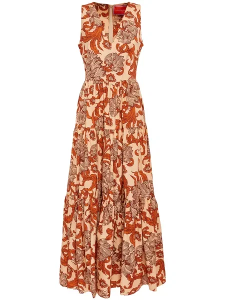 Rochie La Doublej cu imagine din poplin de costum roz
