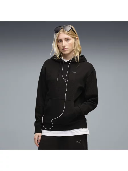 PUMA bluza z kapturem Essentials Elevated Standard OdzieÅ¼ S czarny