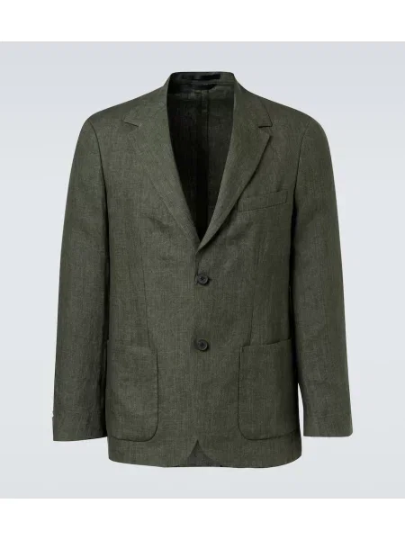 Laneni blazer Sunspel zelena