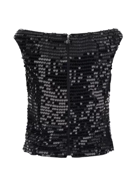 Top Rotate Birger Christensen cu paiete negru