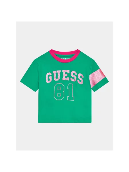 Guess T-Shirt Regular Fit πράσινο