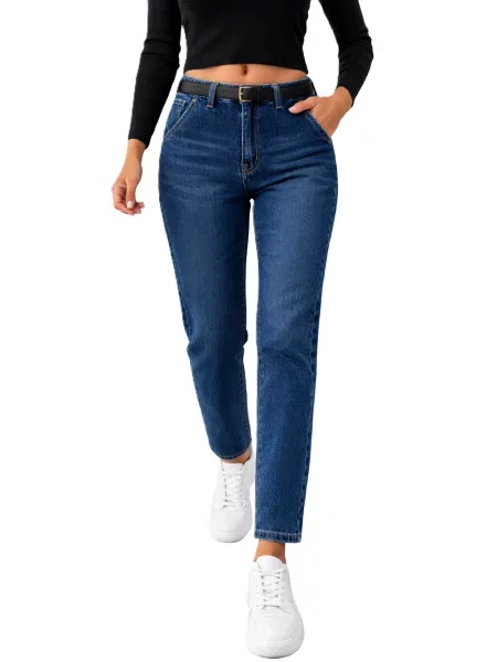 Talie blugi M.sara cu talie înaltă negru