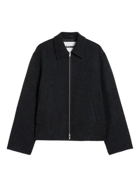 Geacă Jil Sander de lână negru