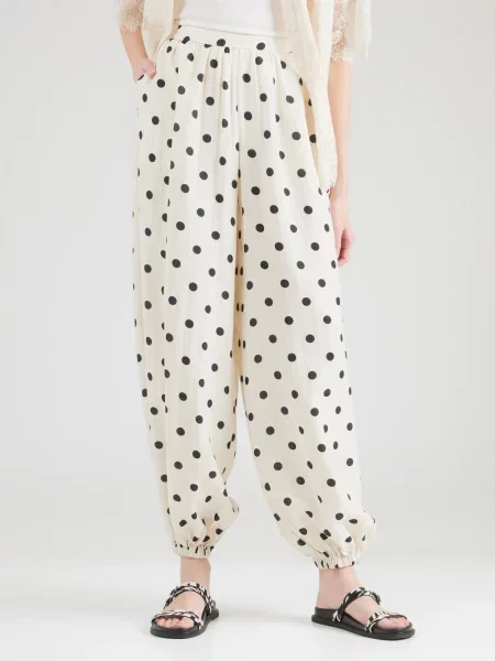 TOPSHOP Hlače TSLINEA črna bela