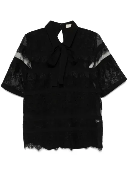 Bluză Elie Saab din dantelă negru