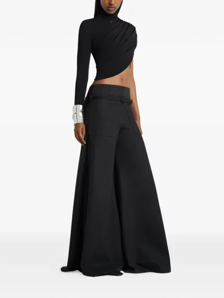 Top scurt Courreges asimetric negru