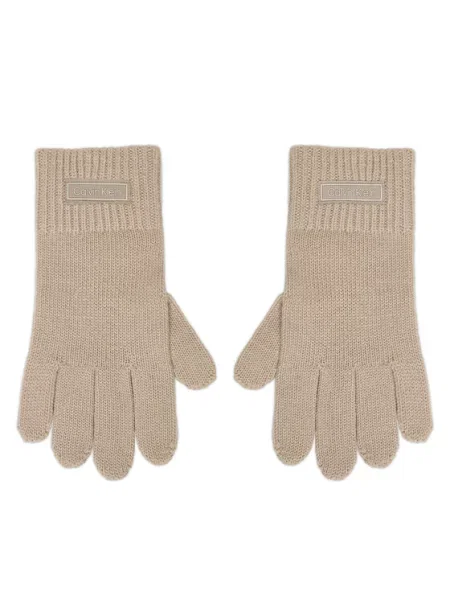 Volnene rokavice Calvin Klein rjava