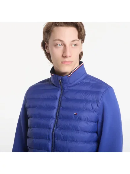 Суитшърт Tommy Hilfiger Mix Media Ess Rwb Stand Collar Sweatshirt Pigment Blue L синьо