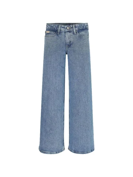 Gyerek denim ruha Calvin Klein Jeans kék