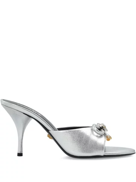 Sandale Versace din piele argintiu