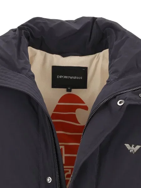 Μπουφάν Emporio Armani με αυτόγραφο μπλε