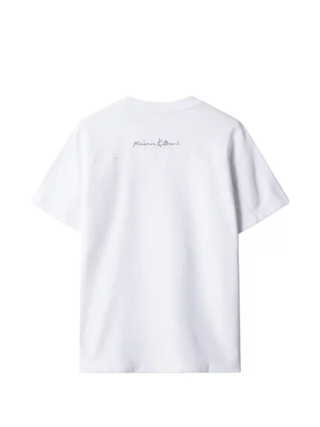 Tricou Maison Kitsune cu imagine alb