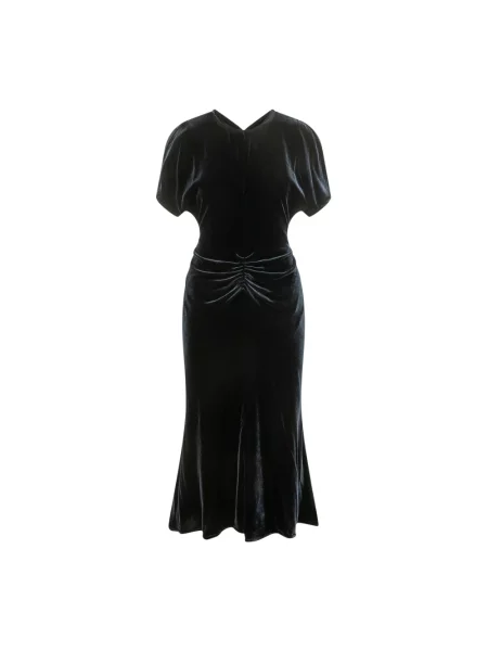 Sukienka midi Victoria Beckham niebieska