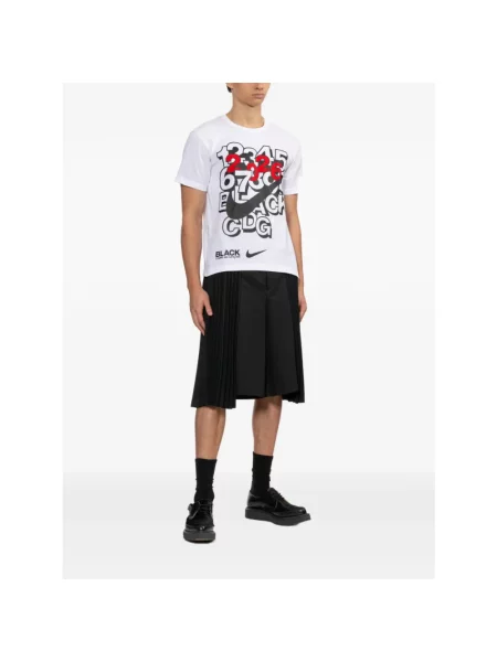 Koszulka Comme Des Garcons z nadrukiem biała