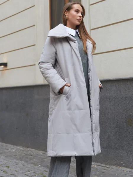 Пальто з утеплювачем Seventeen сірий