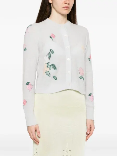 Cardigan Bernadette cu model floral gri