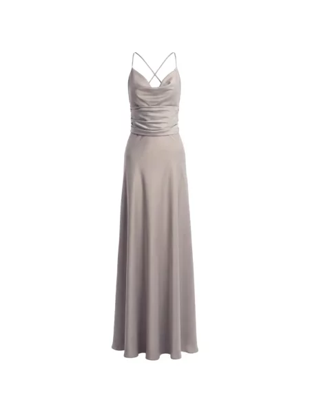 Rochie maxi Irina Schrotter cu volane gri