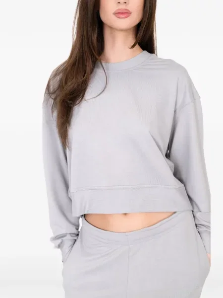 Hanorac crewneck On/off Essentials cu decolteu rotund gri