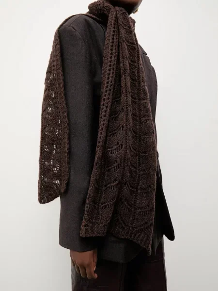 Vuneni šal Answear.LAB bez uzorka smeđa