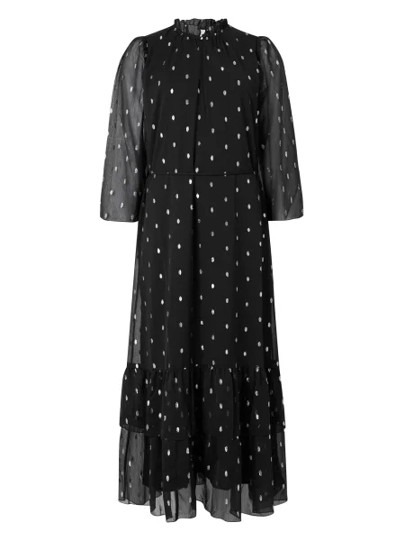 YAS Rochie YASMENA / argintiu negru