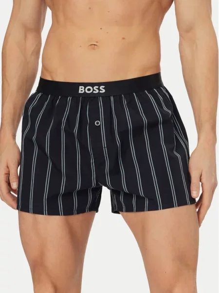 BOSS Boxeri bleumarin / alb negru