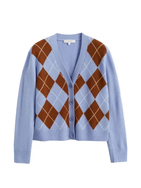 Cardigan Chinti & Parker cu model argyle albastru