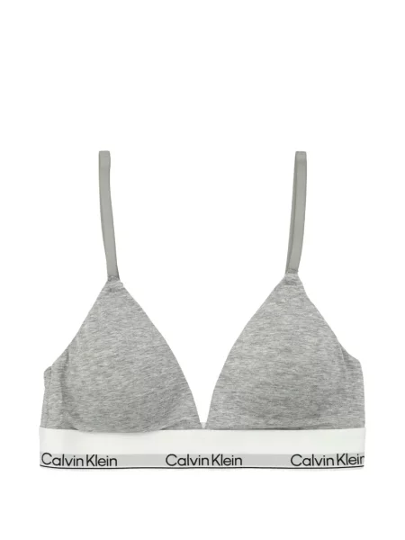 Sutien bralette Calvin Klein cu autograf gri