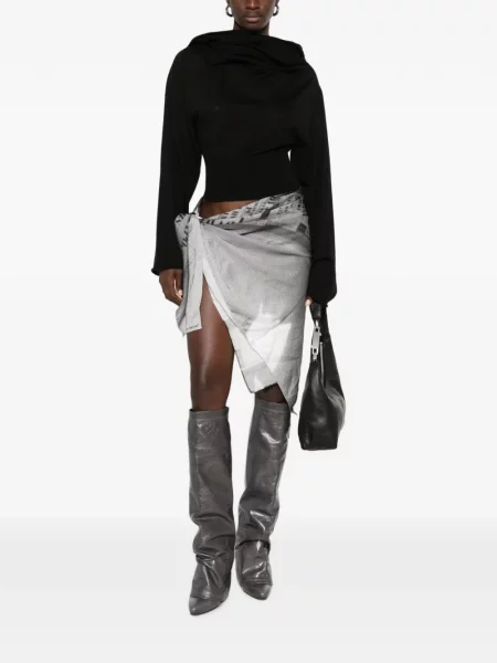Top Rick Owens drapat negru