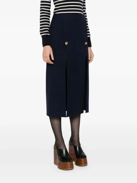 Fustă midi Chloé albastru