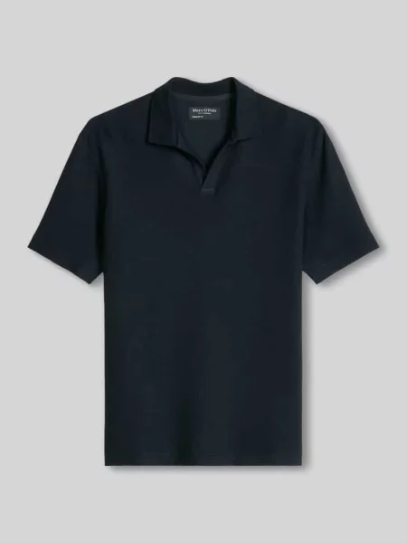 Koszulka polo o kroju regular fit z czystej bawełny Marc O'polo granatowa