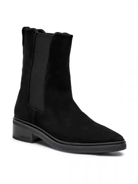 Calvin Klein De piele ghete chelsea CHELSEA negru