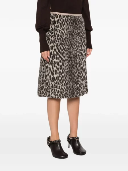 Fustă midi 's Max Mara cu imagine cu model leopard