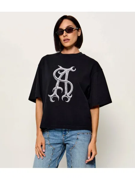 AllSaints Tricou Reflex Amelie | Oversize fit negru