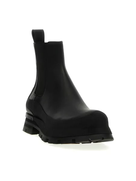 Sztyblety Alexander Mcqueen skórzane czarne