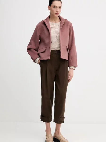 Штани Pedro del Hierro фасон chinos висока посадка коричневий