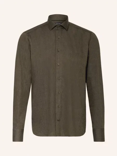 Olymp Signature Flanelová Košile Signature Casual Fit olivová