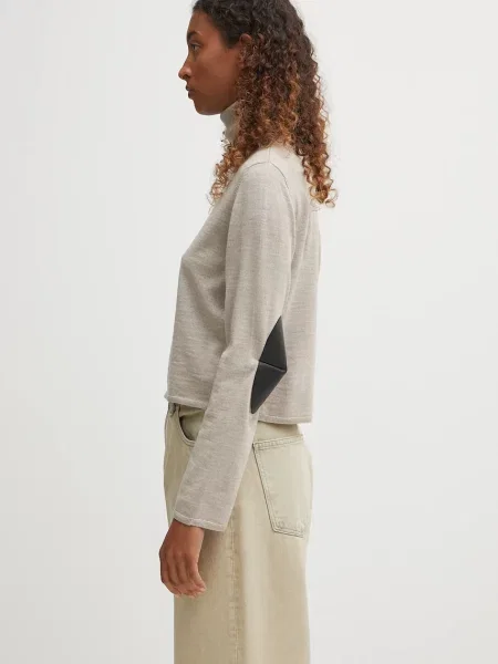 Вовняний светр Maison Margiela легкий гольф бежевий