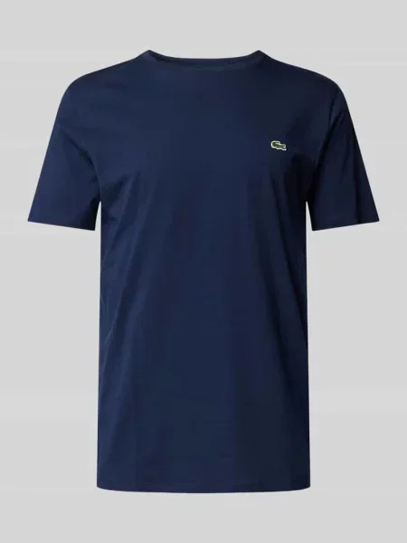 T-shirt z okrągłym dekoltem Lacoste niebieska