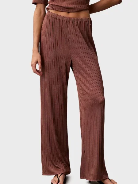 Штани Calvin Klein коричневі