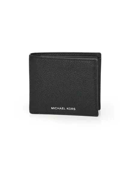 Portfel Michael Kors skórzany z logo czarny