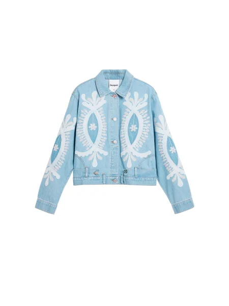 Desigual Geacă de primăvară-toamnă / alb albastru